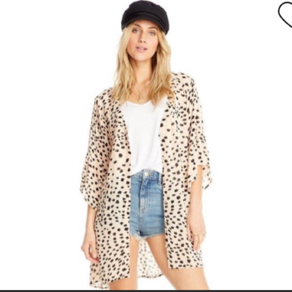 Saltwater Luxe Willa Kimono Dress animal print dot